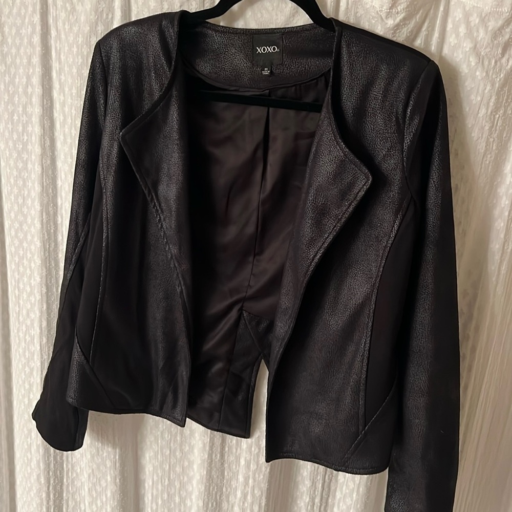 Black Polyester Blazer